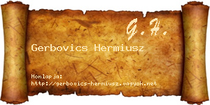 Gerbovics Hermiusz névjegykártya